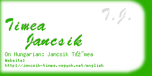 timea jancsik business card